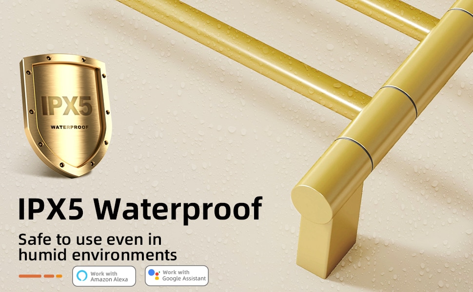 SIOYIE Smart Rotating Heated Towel Rack For Bathroom, Wall-Mounted Electric Towel Dryer With Swivel Bars, Smart Timer, Low Carbon Steel, IPX5, Plug-in/Hardwired, Towel Warmer With Wi-Fi App ControlW_voghion.com